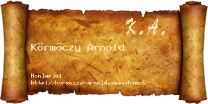 Körmöczy Arnold névjegykártya